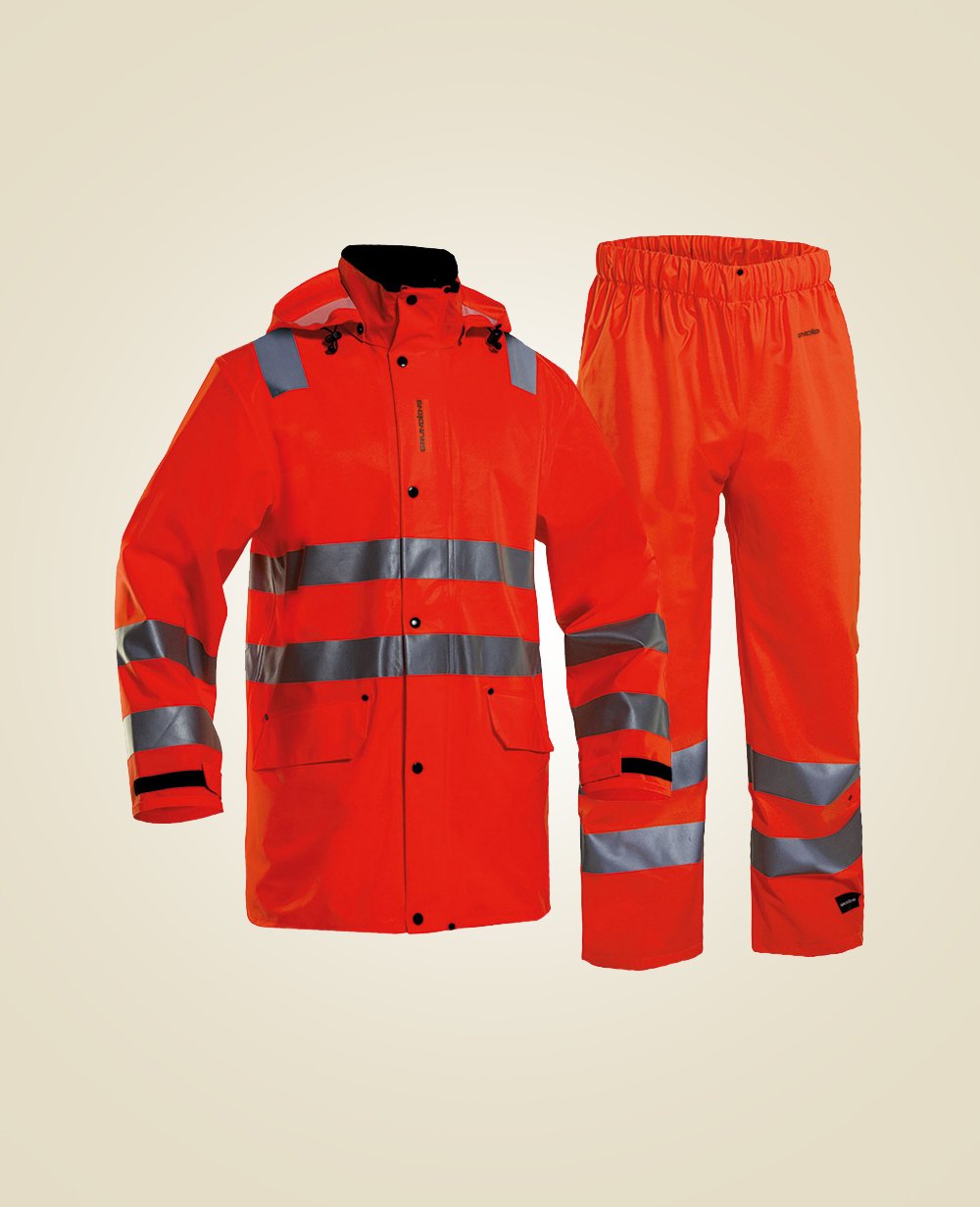 High-Visibility Waterproof Safety Jacket & Pants Set