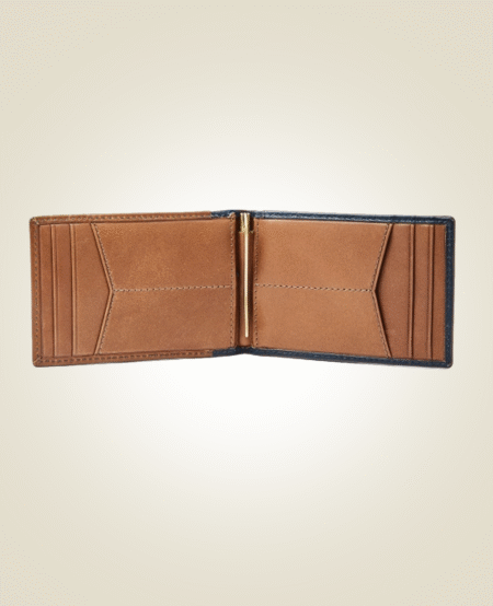 Vintage Brown Leather Bifold Wallet