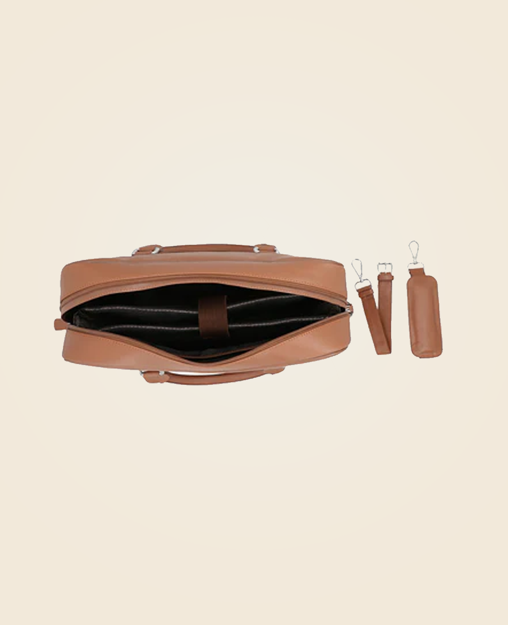 Tan Leather Briefcase - Image 2